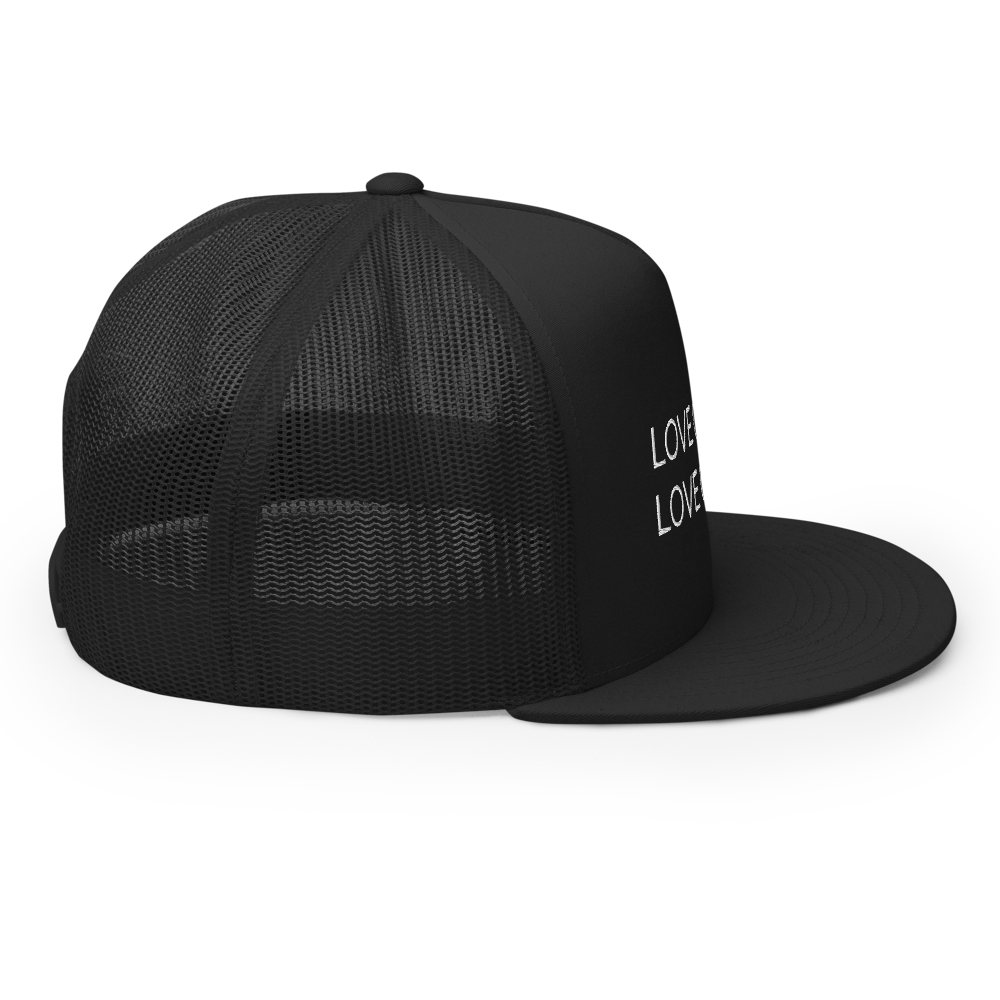 Love God & Others Flat Bill Trucker Hat