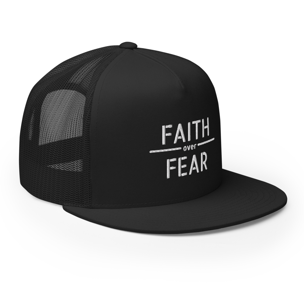 Faith / Fear Flat Bill Trucker Hat