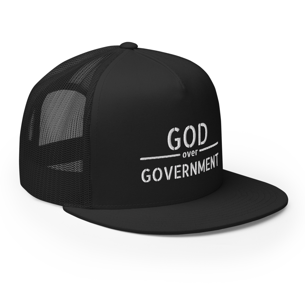 God / Government Flat Bill Trucker Hat