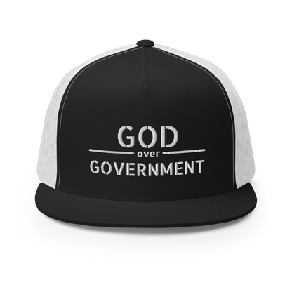 God / Government Flat Bill Trucker Hat