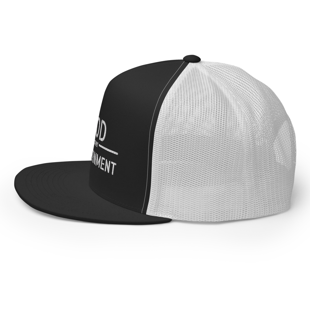 God / Government Flat Bill Trucker Hat