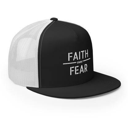 Faith / Fear Flat Bill Trucker Hat