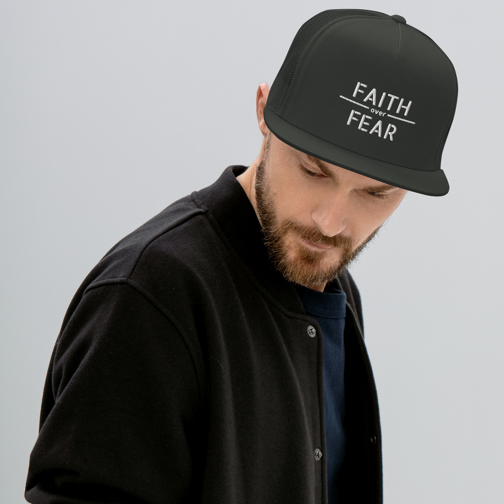 Faith / Fear Flat Bill Trucker Hat