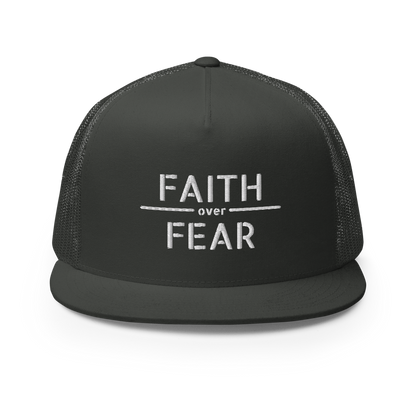 Faith / Fear Flat Bill Trucker Hat