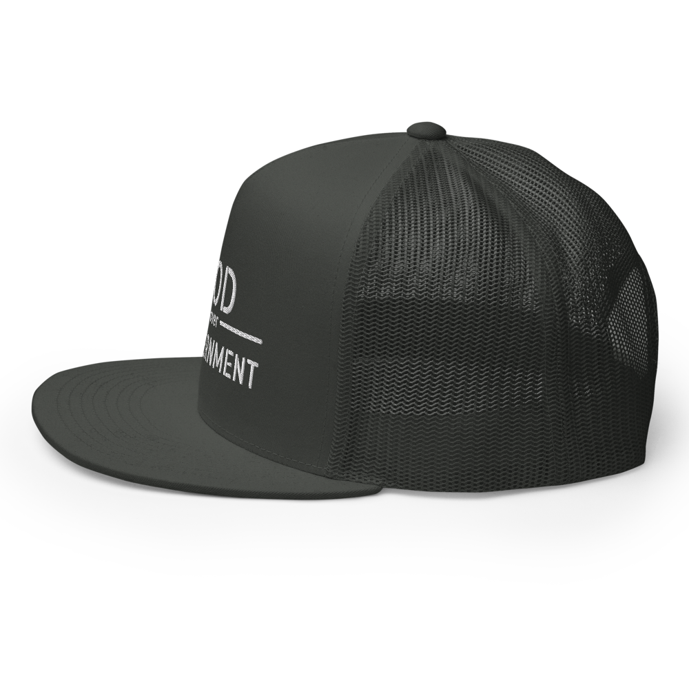 God / Government Flat Bill Trucker Hat