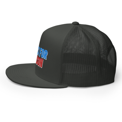 Fauci For Prison Flat Bill Trucker Hat