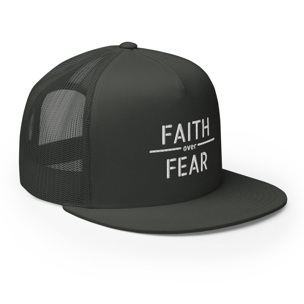 Faith / Fear Flat Bill Trucker Hat