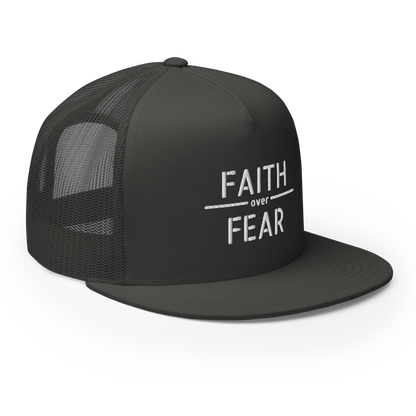 Faith / Fear Flat Bill Trucker Hat