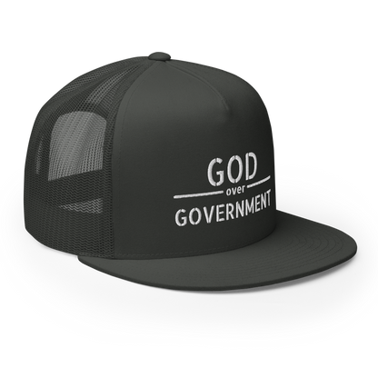 God / Government Flat Bill Trucker Hat