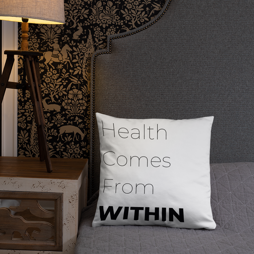 Health From Within Throw Pillow