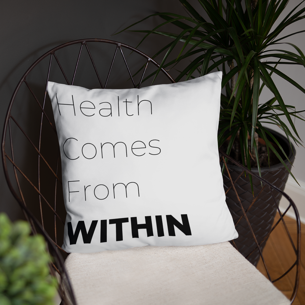 Health From Within Throw Pillow