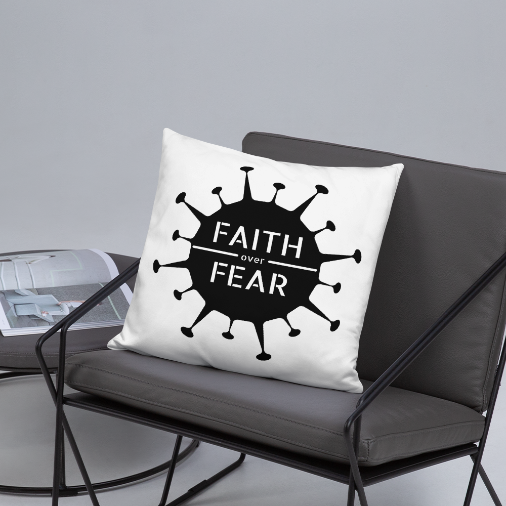 Faith / Fear Virus Throw Pillow