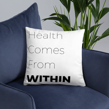 Health From Within Throw Pillow