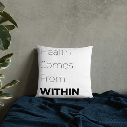 Health From Within Throw Pillow