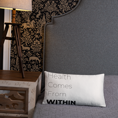 Health From Within Throw Pillow