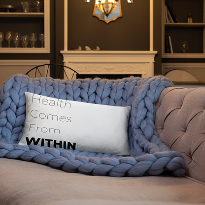 Health From Within Throw Pillow