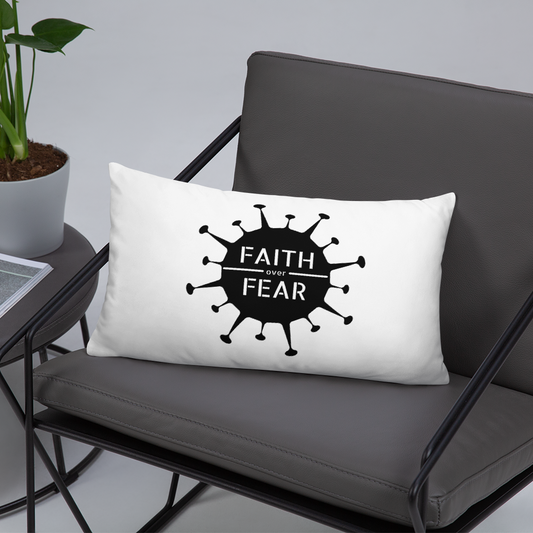 Faith / Fear Virus Throw Pillow