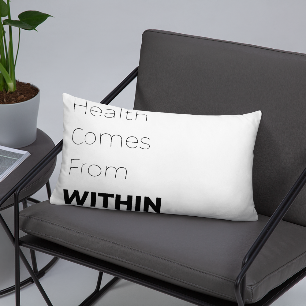 Health From Within Throw Pillow