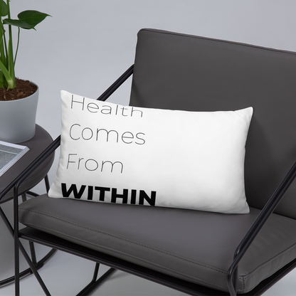 Health From Within Throw Pillow