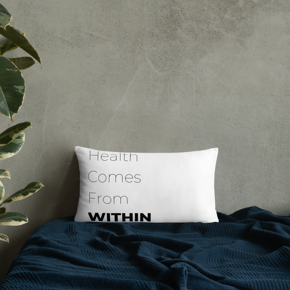 Health From Within Throw Pillow