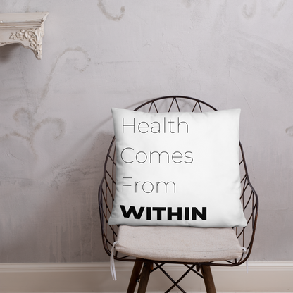 Health From Within Throw Pillow