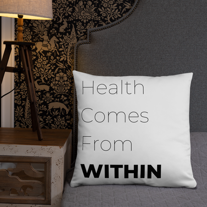 Health From Within Throw Pillow