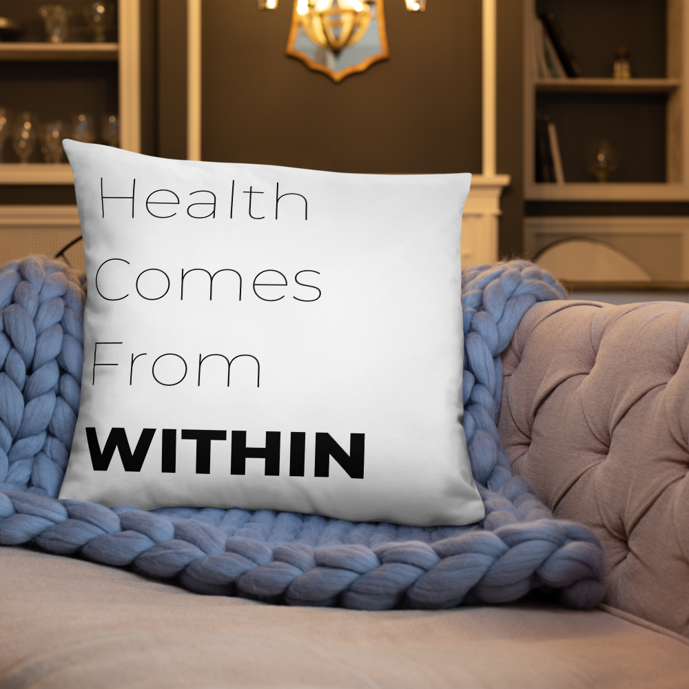 Health From Within Throw Pillow