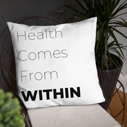 Health From Within Throw Pillow