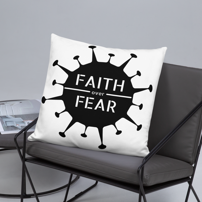 Faith / Fear Virus Throw Pillow