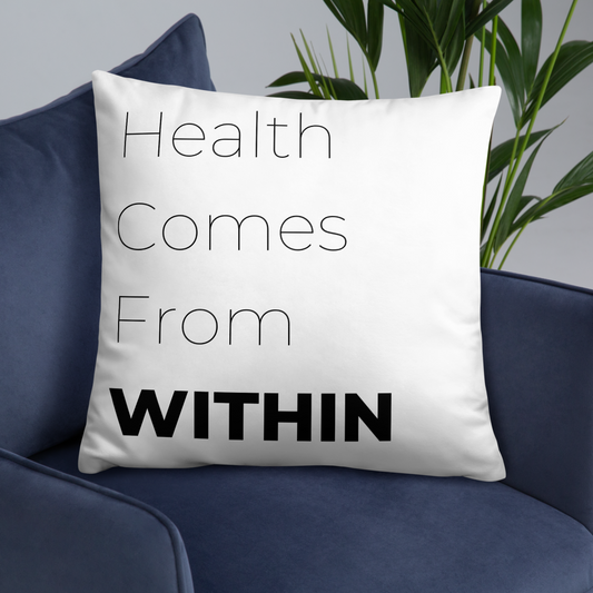 Health From Within Throw Pillow