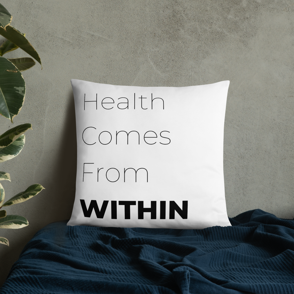 Health From Within Throw Pillow